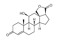 4-Androstene-17B-carboxylic acid-11B,18-diol-3-one-GAMMA-lactone结构式