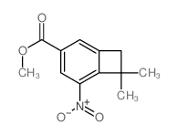 methyl 8,8-dimethyl-2-nitro-bicyclo[4.2.0]octa-2,4,9-triene-4-carboxylate Structure