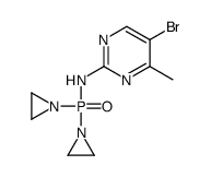 N-[bis(aziridin-1-yl)phosphoryl]-5-bromo-4-methylpyrimidin-2-amine结构式