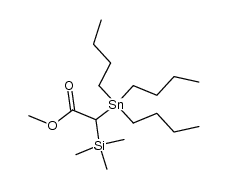 methyl (tri-n-butylstannyl)(trimethylsilyl)acetate Structure