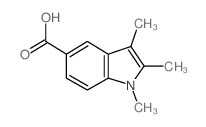 1,2,3-TRIMETHYL-1H-INDOLE-5-CARBOXYLIC ACID结构式