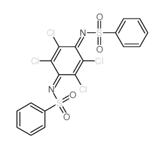 Benzenesulfonamide,N,N'-(2,3,5,6-tetrachloro-2,5-cyclohexadiene-1,4-diylidene)bis- (9CI)结构式