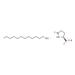 5-oxo-L-proline, compound with dodecylamine (1:1) structure