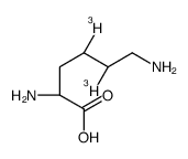 (2S)-2,6-diamino-4,5-ditritiohexanoic acid结构式