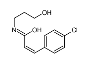 3-(4-chlorophenyl)-N-(3-hydroxypropyl)prop-2-enamide结构式