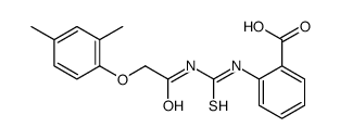 2-[[2-(2,4-dimethylphenoxy)acetyl]carbamothioylamino]benzoic acid结构式