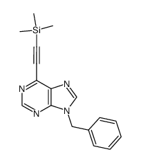 9-benzyl-6-[(trimethylsilyl)ethynyl]purine结构式