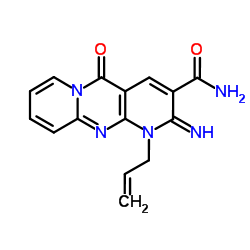 1-Allyl-2-imino-5-oxo-1,5-dihydro-2H-dipyrido[1,2-a:2',3'-d]pyrimidine-3-carboxamide结构式