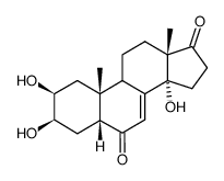 2β,3β,14-Trihydroxy-5α-androst-7-ene-6,17-dione Structure