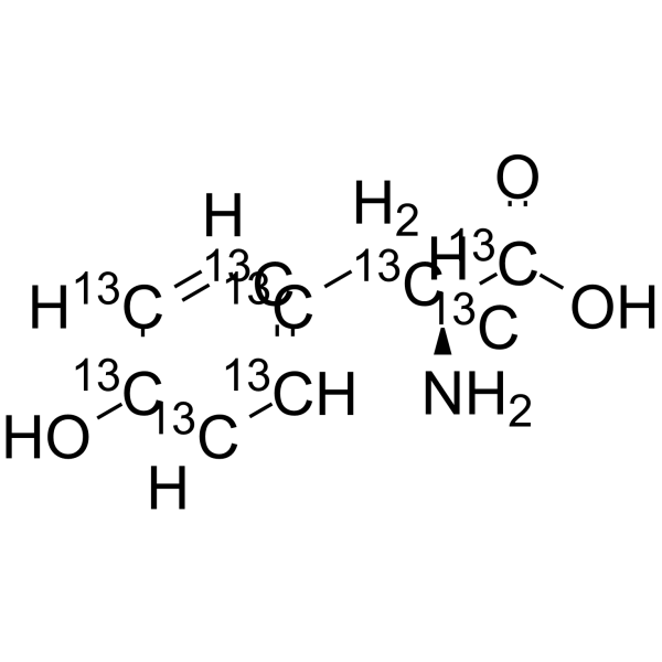 L-酪氨酸-13C9结构式