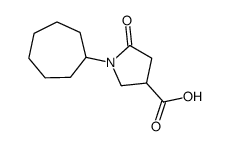 1-cycloheptyl-5-oxopyrrolidine-3-carboxylic acid Structure