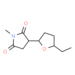 2,5-Pyrrolidinedione,3-(5-ethyltetrahydro-2-furanyl)-1-methyl-(9CI) Structure