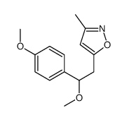 5-[2-methoxy-2-(4-methoxyphenyl)ethyl]-3-methyl-1,2-oxazole结构式