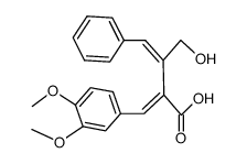 2-Vertyliden-3-benzyliden-4-hydroxybutyrsaeure Structure