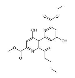 6-butyl-4,10-dioxo-1,4,7,10-tetrahydro-[1,7]phenanthroline-2,8-dicarboxylic acid 2-ethyl ester 8-methyl ester Structure