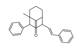 5-methyl-4-phenyl-2-(2-phenylethenyl)bicyclo[3.3.1]nonan-9-one结构式