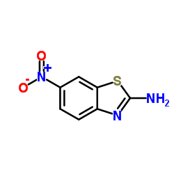 2-氨基-6-硝基苯并噻唑结构式