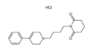 1-[4-[3,6-Dihydro-4-phenyl-1(2H)pyridinyl]butyl]-2,6-piperidinedione, hydrochloride结构式