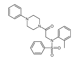 N-(2-methylphenyl)-N-[2-oxo-2-(4-phenylpiperazin-1-yl)ethyl]benzenesulfonamide结构式