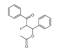 (2-iodo-3-oxo-1,3-diphenylpropyl) acetate Structure