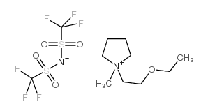 1-(2-ethoxyethyl)-1-methylpyrrolidinium bis(trifluoromethylsulfonyl)imide structure