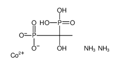 cobalt(2+) diammonium (1-hydroxyethylidene)bisphosphonate Structure