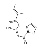 2-Furancarboxamide,N-[5-(1-methyl-1-propenyl)-1,3,4-thiadiazol-2-yl]-(9CI) Structure