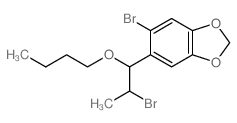 1,3-Benzodioxole,5-bromo-6-(2-bromo-1-butoxypropyl)- structure