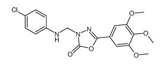 1,3,4-Oxadiazol-2(3H)-one, 3-(((4-chlorophenyl)amino)methyl)-5-(3,4,5- trimethoxyphenyl)- picture