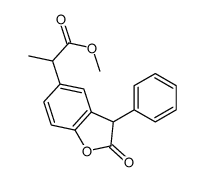 methyl 2-(2-oxo-3-phenyl-3H-1-benzofuran-5-yl)propanoate结构式