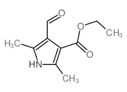 1H-Pyrrole-3-carboxylicacid, 4-formyl-2,5-dimethyl-, ethyl ester结构式