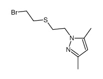 1-[2-(2-bromoethylsulfanyl)ethyl]-3,5-dimethylpyrazole Structure