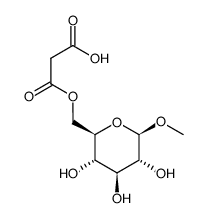 methyl 6-O-(2-carboxyacetyl)-β-D-glucopyranoside结构式