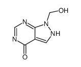 9-(hydroxymethyl)-2,4,8,9-tetrazabicyclo[4.3.0]nona-1,3,6-trien-5-one结构式