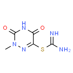 Pseudourea, 2-(2,3,4,5-tetrahydro-2-methyl-3,5-dioxo-as-triazin-6-yl)-2-thio- (8CI)结构式