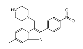 7-METHYL-2-(4-NITROPHENYL)-3-PIPERAZIN-1-YL-METHYLIMIDAZO[1,2-A]PYRIDINE Structure