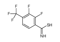 2,3-difluoro-4-(trifluoromethyl)benzenecarbothioamide结构式