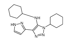 N,3-dicyclohexyl-5-(1H-pyrazol-5-yl)triazol-4-amine Structure