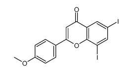 6,8-diiodo-2-(4-methoxyphenyl)chromen-4-one结构式