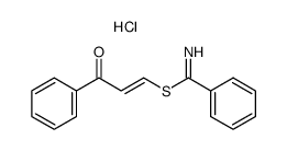 (E)-3-oxo-3-phenylprop-1-en-1-yl benzimidothioate hydrochloride Structure