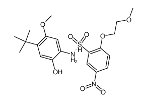 5-tert-butyl-4-methoxy-2-[2-(2-methoxyethoxy)-5-nitro-benzenesulfonamido]phenol Structure