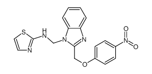 1H-Benzimidazole-1-methanamine, 2-((4-nitrophenoxy)methyl)-N-2-thiazol yl- structure