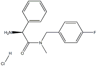 (S)-2-amino-N-(4-fluorobenzyl)-N-methyl-2-phenylacetamide hydrochloride结构式