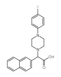 [4-(4-氟苯基)哌嗪-1-基]萘-2-乙酸结构式