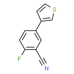 2-FLUORO-5-(3-THIENYL)BENZENECARBONITRILE结构式