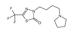 3-(4-pyrrolidin-1-ylbutyl)-5-(trifluoromethyl)-1,3,4-thiadiazol-2-one Structure