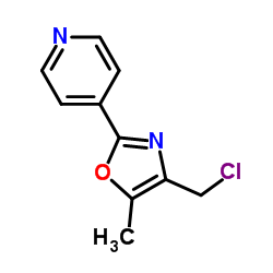 4-[4-(Chloromethyl)-5-methyl-1,3-oxazol-2-yl]pyridine结构式