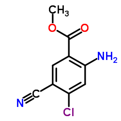 Methyl 2-amino-4-chloro-5-cyanobenzoate结构式