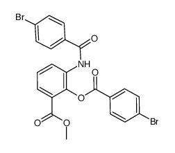 methyl 3-(4-bromobenzamido)-2-((4-bromobenzoyl)oxy)benzoate Structure