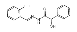 Benzeneacetic acid, a-hydroxy-,2-[(2-hydroxyphenyl)methylene]hydrazide Structure